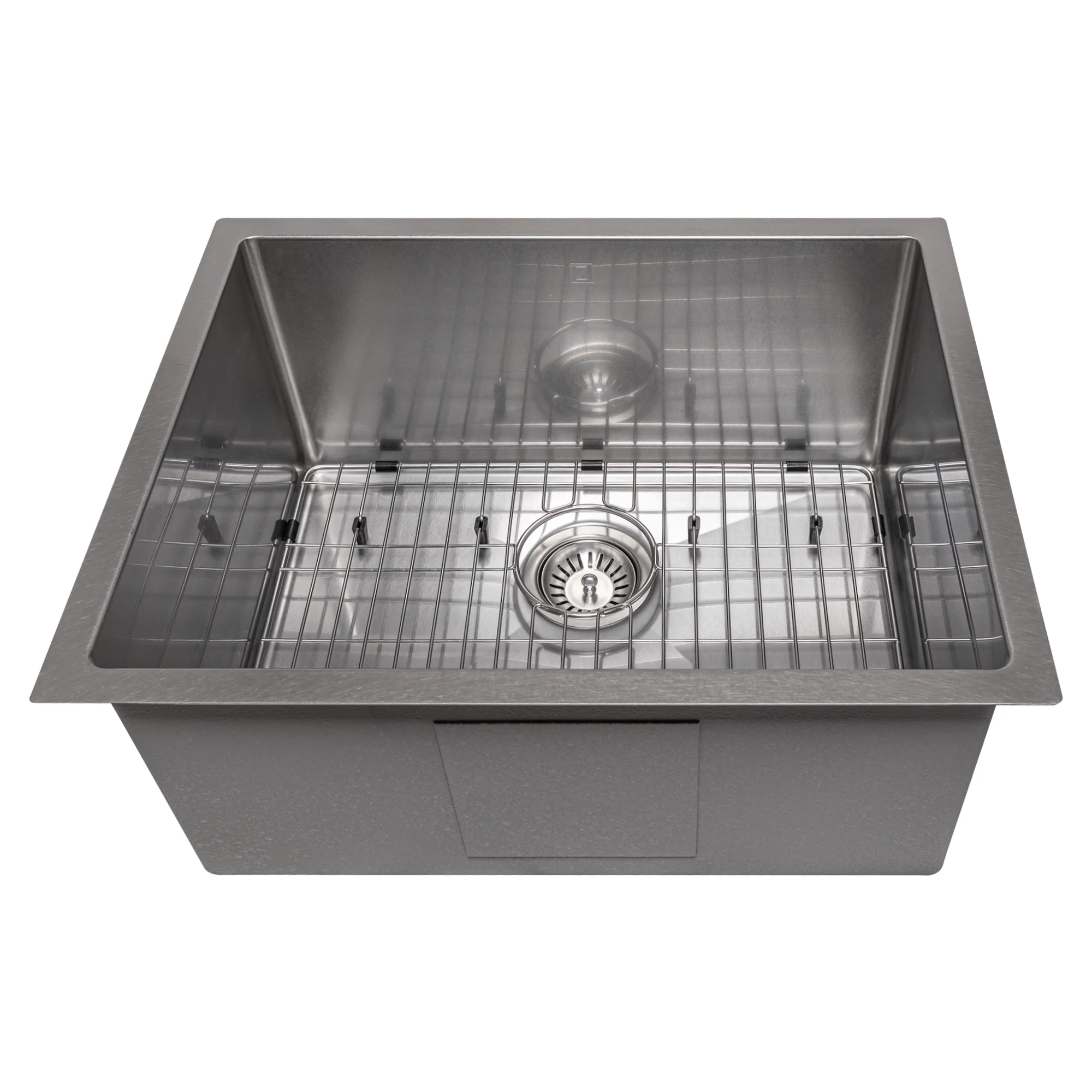 ZLINE 23 in. Meribel Undermount Single Bowl Satin Stainless Steel Kitchen Sink with Bottom Grid (SRS-23S) - Image 3