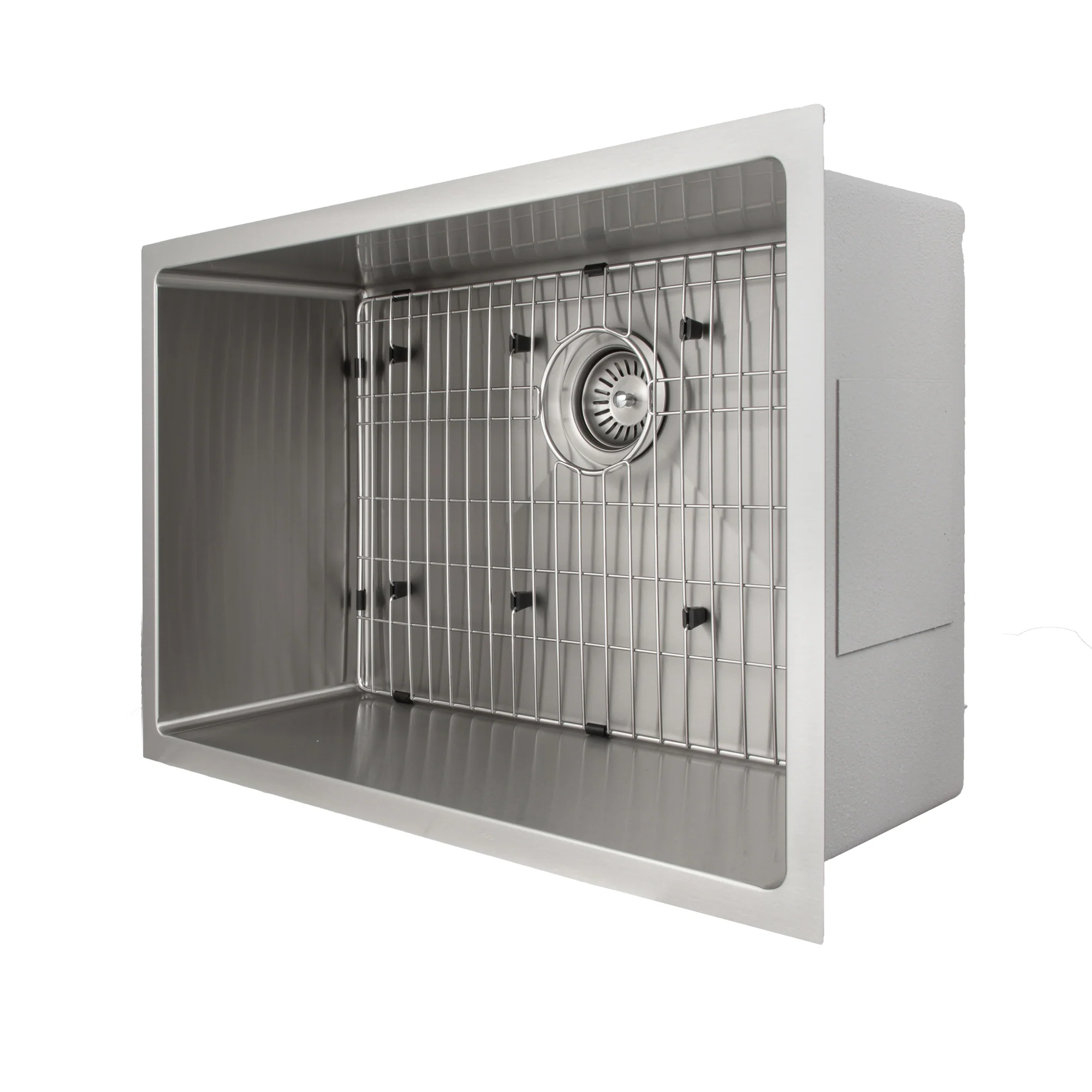 ZLINE 27 in. Meribel Undermount Single Bowl Stainless Steel Kitchen Sink with Bottom Grid (SRS-27) - Image 2