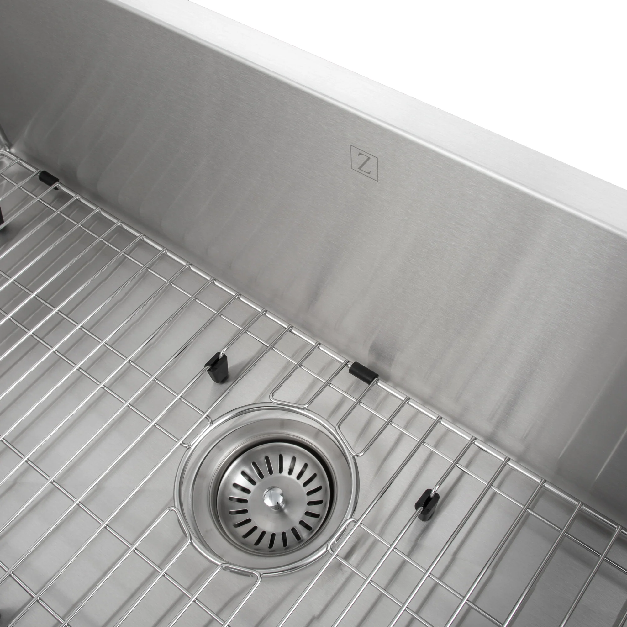 ZLINE 33 in. Meribel Undermount Single Bowl Stainless Steel Kitchen Sink with Bottom Grid (SRS-33) - Image 3