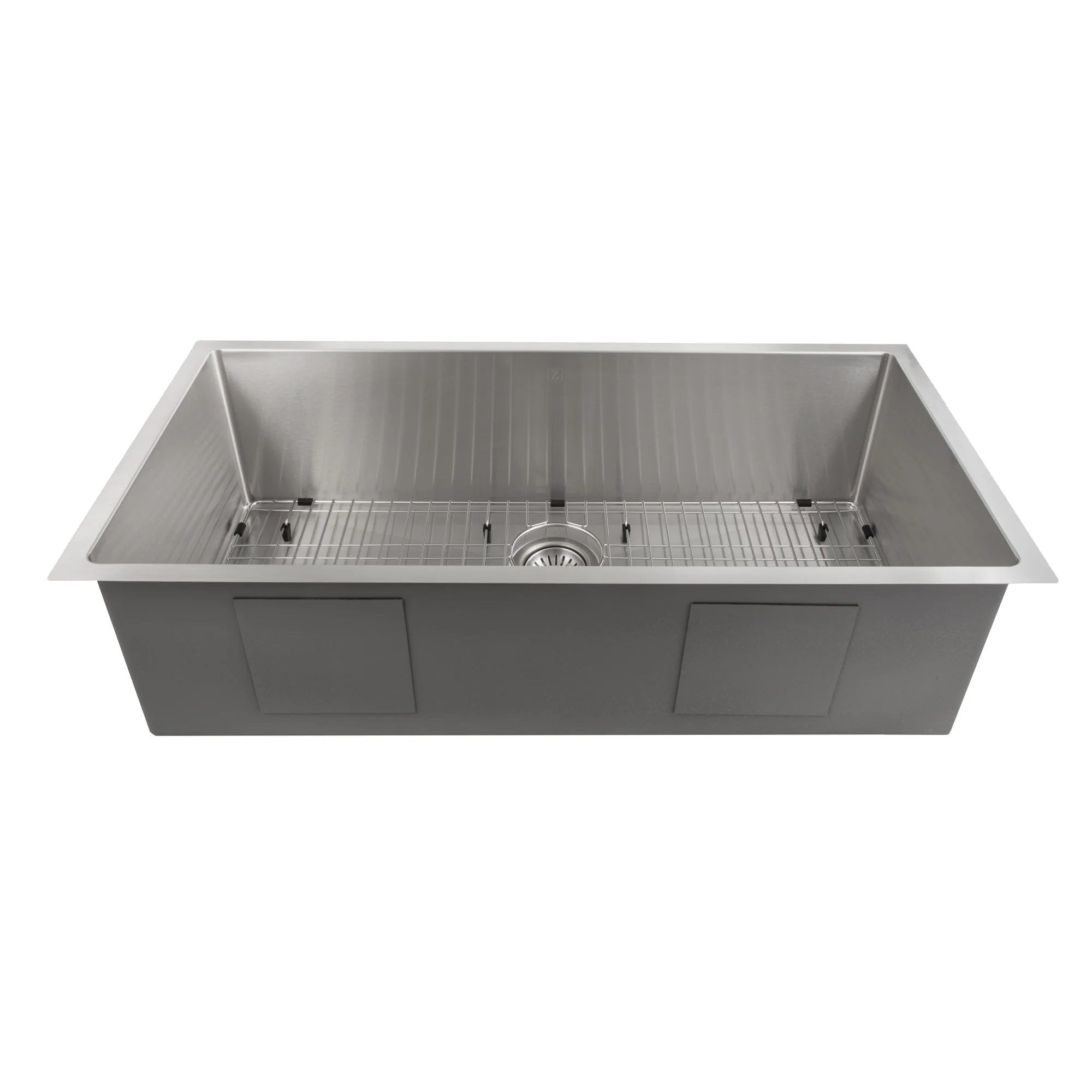 ZLINE 33 in. Meribel Undermount Single Bowl Stainless Steel Kitchen Sink with Bottom Grid (SRS-33) - Image 4