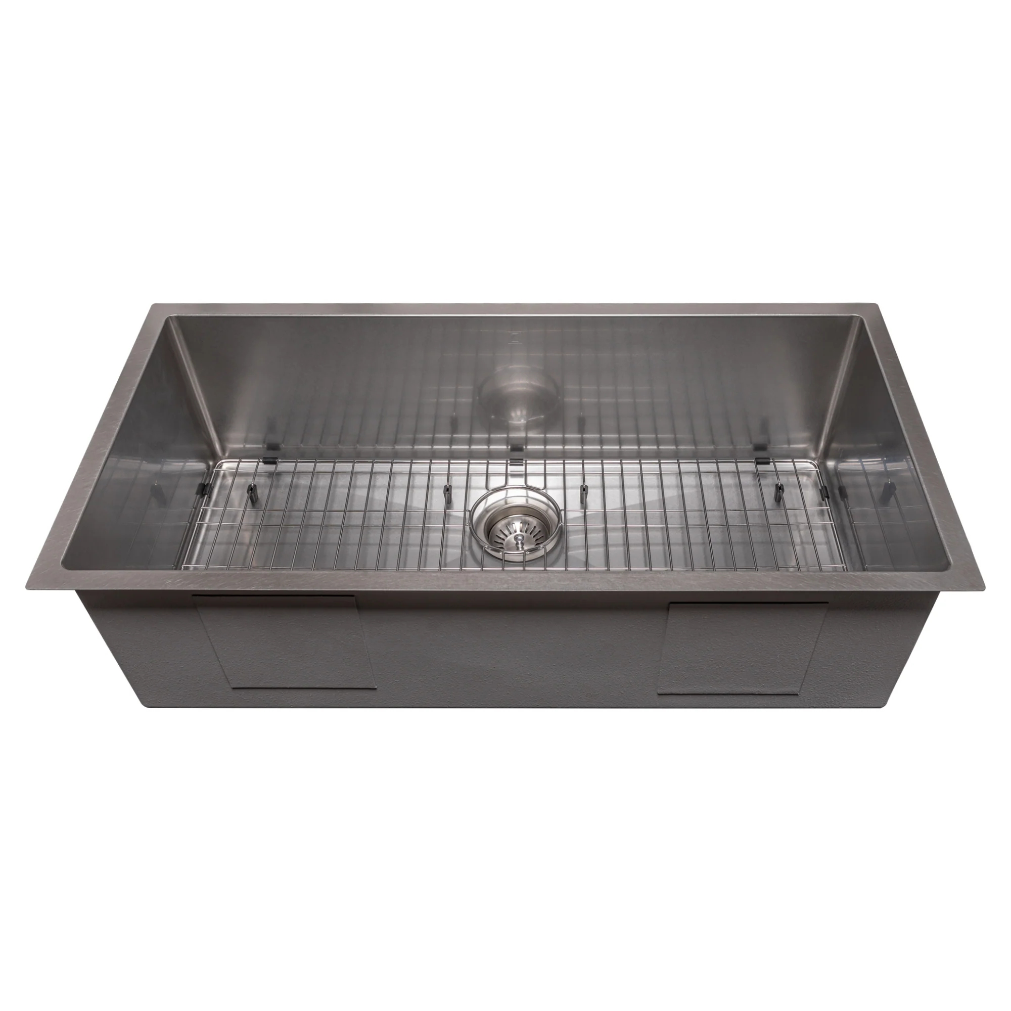 ZLINE 36 in. Meribel Undermount Single Bowl Satin Stainless Steel Kitchen Sink with Bottom Grid (SRS-36S) - Image 7