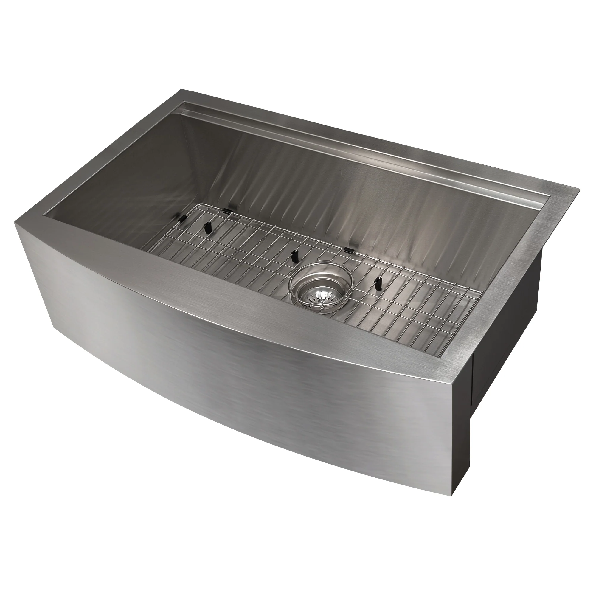 ZLINE 33 in. Moritz Farmhouse Apron Mount Single Bowl Stainless Steel Kitchen Sink with Bottom Grid and Accessories (SLSAP-33) - Image 13