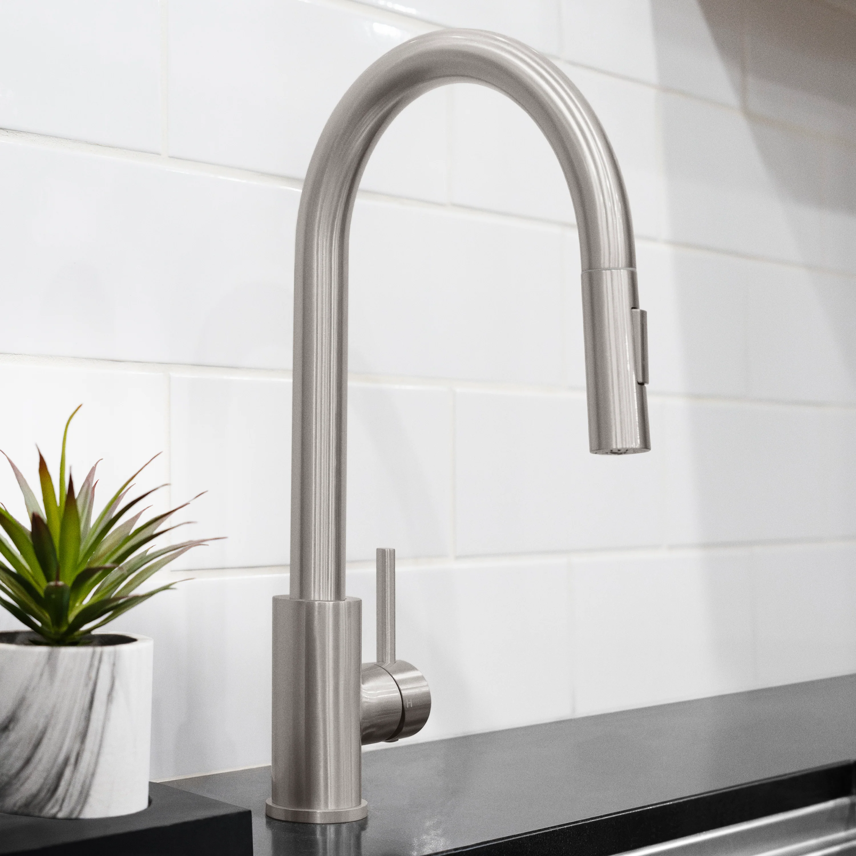 ZLINE Palisades Pull Down Single Handle Kitchen Faucet in Brushed Nickel (RBCN1-KF-BN) - Image 2