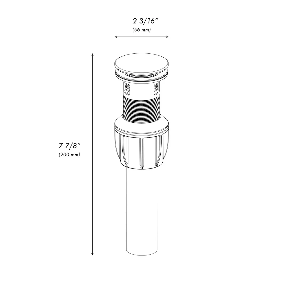 ZLINE Palisades Push Button Drain in Champagne Bronze (RBCN1-PDO-CB) - Image 3