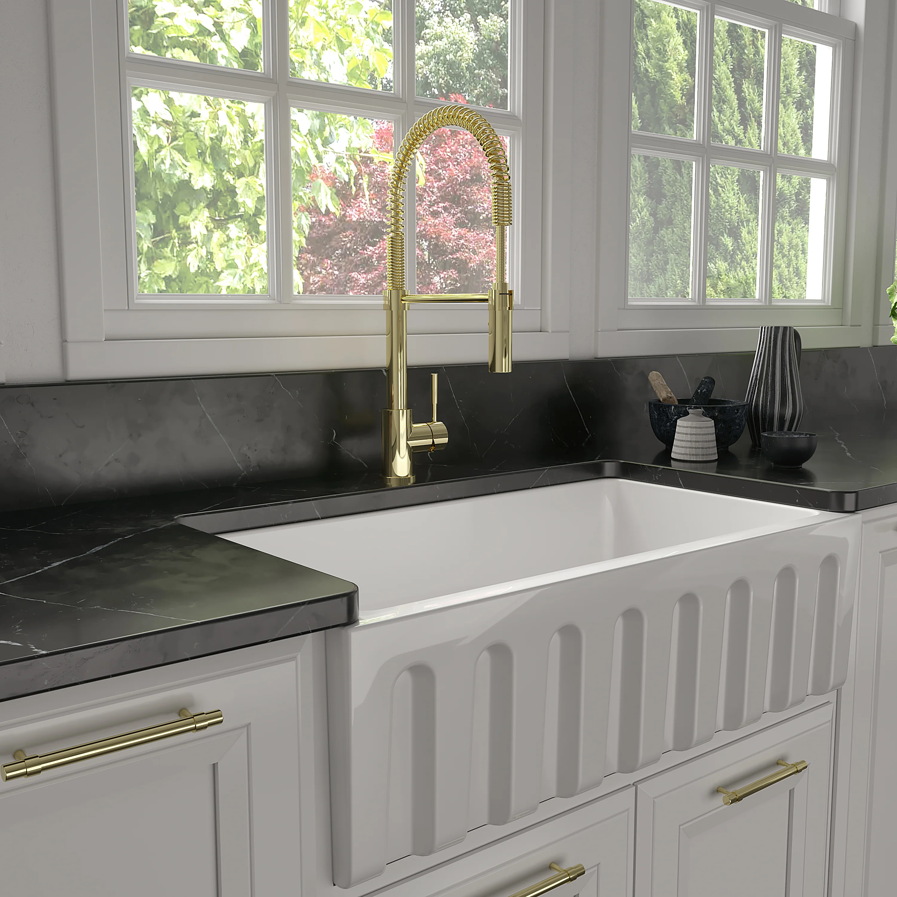 ZLINE Sierra Kitchen Faucet in Polished Gold (SRA-KF-PG) - Image 2
